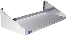 Amgood 12 in. x 36 in. Stainless Steel Wall Shelf with Side Guards