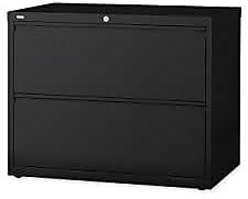Lorell Lateral File 2-Drawer 42"x18-5/8"x28" Black 60554