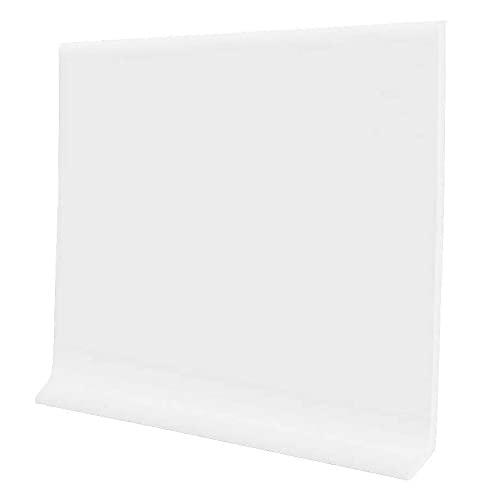 Proflex White Vinyl Wall Base 2-1/2 Inch X 20 Ft - Super Strong Peel and Stick Adhesive Back - Flexible Self Stick Floor Trim - Easy Install With Toe