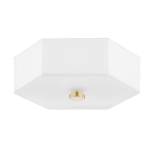 Hettie Flush Mount - White / 11"Dia