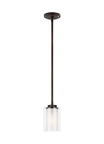 Generation Lighting 6137301EN3-710 Elmwood Park One - Light Mini-Pendant Hanging Modern Fixture, Bronze