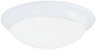 Nash 10.87" Satin Etched Glass LED Flush Mount in White