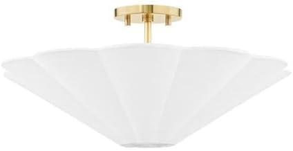 Gabin Semi-Flush Mount Light - Antique Brass / 20.25" Dia