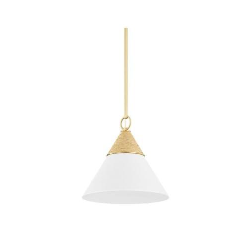 Rooney Pendant Light - White and Natural / 13"