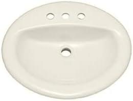 Proflo PF20174WH Proflo 17'' Vitreous China Oval Bathroom Sink with Overflow
