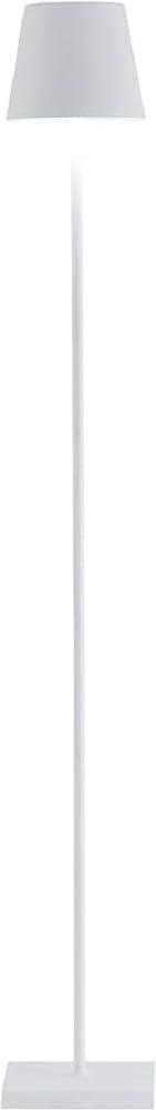 White Adjustable Cordless Outdoor Metal Floor Lamp