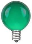 Novelty Lights Green G40 Globe Hanging Outdoor String Light Replacement Bulbs E12 Candelabra Base 5 Watt