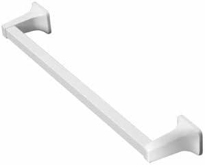 White 18-Inch Wall-Mounted Towel Bar