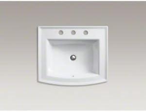 Archer® Vitreous China Rectangular Drop-In Bathroom Sink with Overflow
