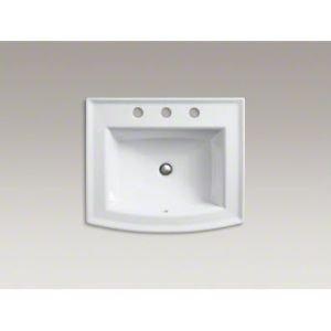 Archer® Vitreous China Rectangular Drop-In Bathroom Sink with Overflow
