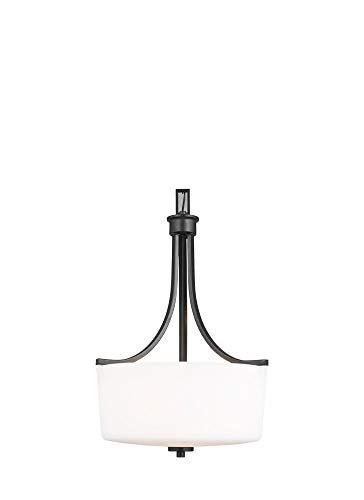 Sea Gull Generation Lighting 6528803-112 Kemal 3 Light 16 inch Midnight Black Pendant Ceiling Light