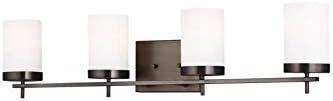 Sea Gull Lighting Generation 4490303-778 Transitional Three Light Wall/Bath from Seagull-Zire Collection Dark Finish, Brushed Oil Rubbed Bronze