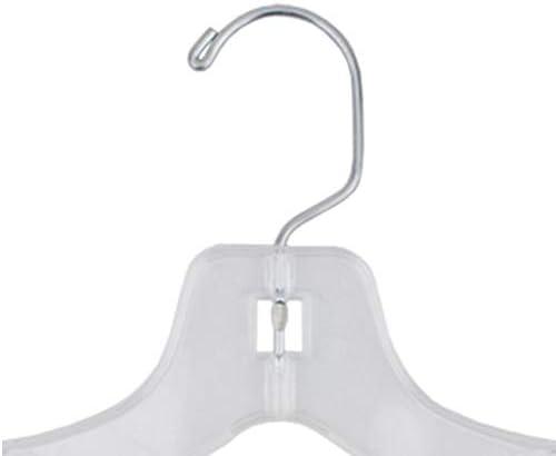 14 inch Clear Plastic Junior Dress Hangers - Case of 100