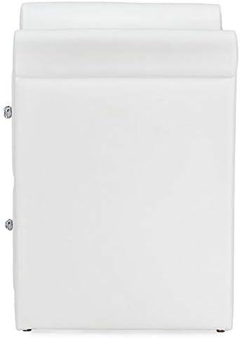 Victoria Matte Faux Leather Leather 2 Storage Drawers Nightstand Bedside Table - White - Baxton Studio