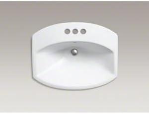 Cimarron Ceramic Rectangular Drop-in Bathroom Sink with Overflow