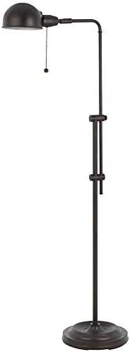 Cal Lighting Croby 10" Adjustable Transitional Metal Floor Lamp in Brown