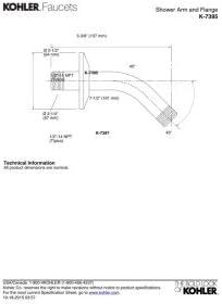 Mastershower Showerarm and Flange, Long