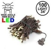 Novelty Lights Warm White 100 LED Christmas Mini Light Set (Brown Wire, 34 Feet)