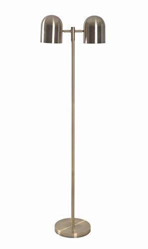 Kenroy Home 33171AB Alden Floor Lamp with Antique Brass Finish, Modern Style, 57.125" Height, 17.625" Width, 9.875" Depth