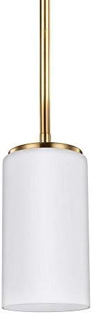 Alturas Mini-Pendant in Satin Brass with Etched Glass Shade