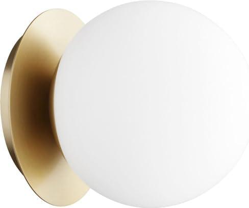 339-1-80-Quorum Lighting-1 Light Wall/Flush Mount in Transitional style - 6 inches wide by 7 inches high-Aged Brass Finish