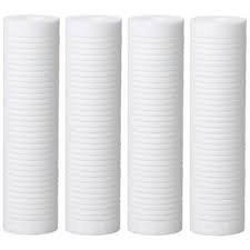 10-Inch White Polypropylene Whole House Water Filter Cartridges, 4-Pack