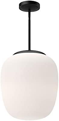 Holden Single Light Glass Steel Pendant