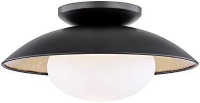 Quinn Semi-Flush Light - Black / Medium