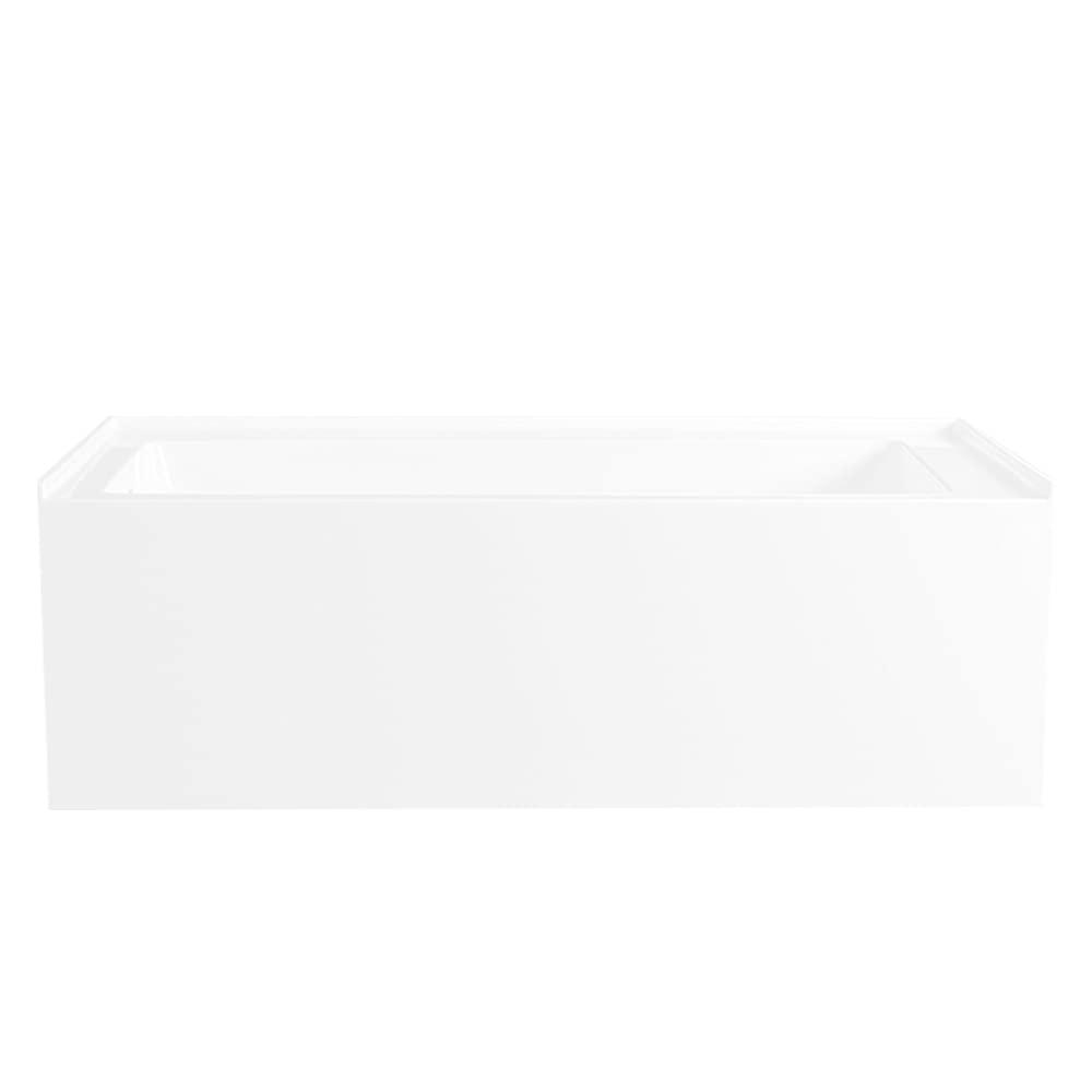 Kingston Brass Aqua Eden 66-Inch Acrylic Rectangular 3-Wall Alcove Tub