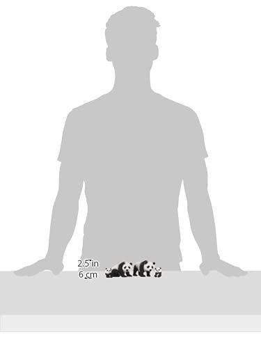 terra by battat - giant panda family - small panda bear animal toys for kids 3-years-old & up (4 pc)