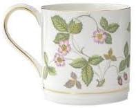 Wild Strawberry Fine Bone China Mug with Gold Trim