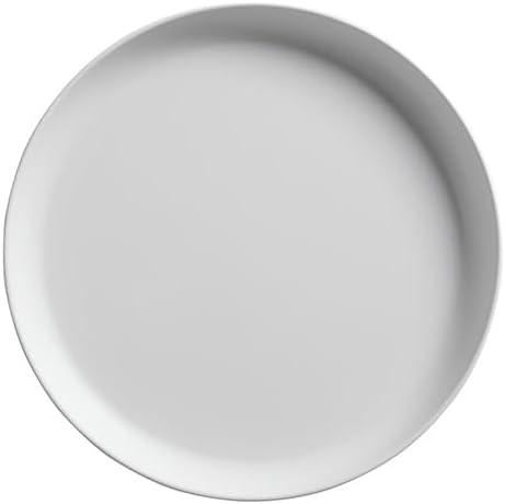 White Melamine Round Coupe Rim Salad Plate 8.8"