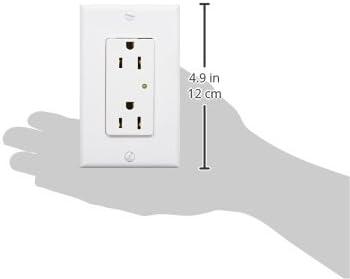 Leviton 5280-W Industrial Grade Straight Blade Duplex Receptacle 15 Amp 125 Volt RMS NEMA 5-15R White Decora Plus