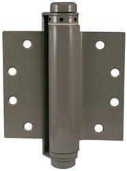 Single Action Barrel Spring Hinge for Metal Doors - Adjustable Self Closing - Prime Finish for Painting - 6 Inch x 4.5 Inch - 2 Pack