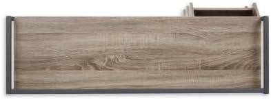 Signature Design by Ashley Casual Maccenet Shoe Rack  Grayish Brown/Gunmetal