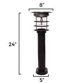 Gama Sonic Stainless Steel Solar Bollard Lamp with EZ Anchor