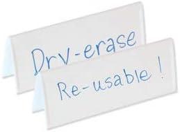 Trainers Warehouse Reusable Dry-Erase Name Tents Whiteboard, 12 Set