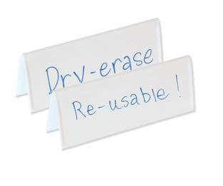 Trainers Warehouse Reusable Dry-Erase Name Tents Whiteboard, 12 Set