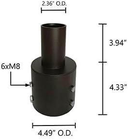 Tenon Adaptor for 4" Round Pole,Pole Adapter for Slip Fit Mount LED Shoebox