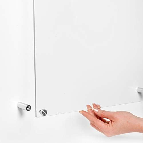 Wexel Art 1-Inch Standard Wall Mounts Grade Acrylic Floating Frames, Silver (Pack Of 4)