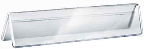 Azar Displays Two Sided Tent Style Clear Acrylic Sign Holder and Nameplate, Size: 8.5" W x 2" H on each side, 10-Pack (Set of 10)