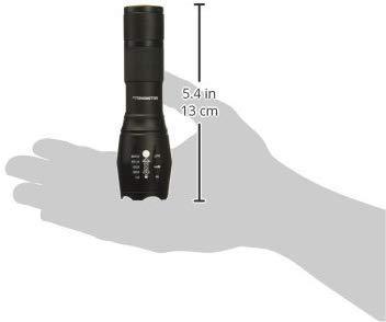 Bell+Howell TacLight Bright led Flashlight Tactical Flashlights Zoom Function 5 Modes 100,000 Hour Bulb Water Resistant Durable Mini Flashlight 5.4” x 1.6” Battery Powered 3X AAA