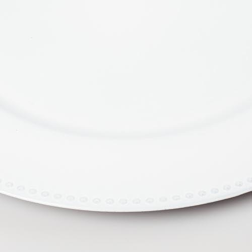 Richland Beaded Charger Plate 13" White Set of 12