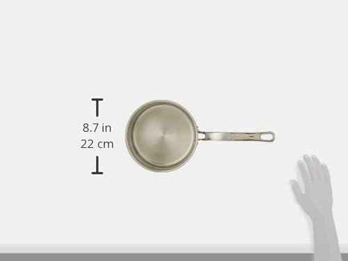 Lagostina Q5542364 Martellata Tri-ply Hammered Stainless Steel Copper Dishwasher Safe Oven Safe Saucepan Cookware, 2-Quart, Copper