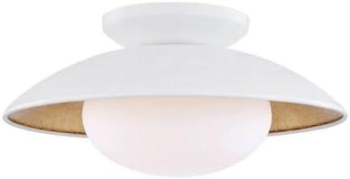 Quinn Semi-Flush Light - White / Medium