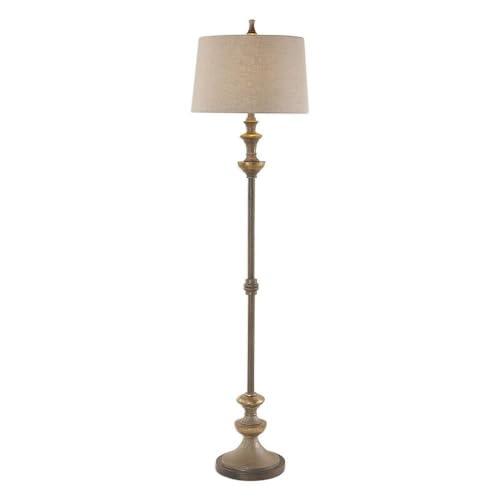 Uttermost Vetralla 66 1/2" Silver and Bronze Traditional Floor Lamp