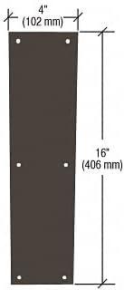 Oil Rubbed Bronze 4" x 16" Metal Push Plate