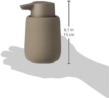 Grey Ceramic and Silicone Soap Dispenser with Pump