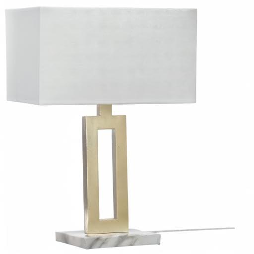 Globe Electric 20" Modern Matte Black Indoor Table Lamp with White Linen Shade