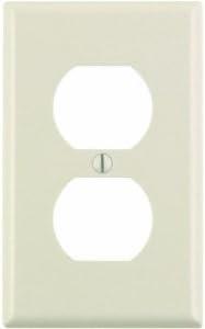 Light Almond Plastic Duplex Wall Plate Pack of 10